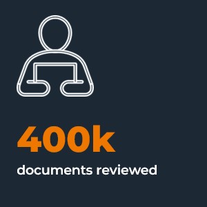 400K documents reviewed