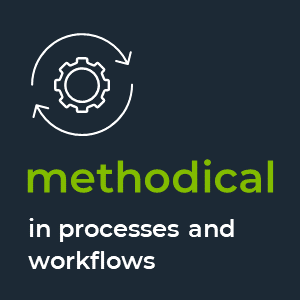 methodical in processes and workflows