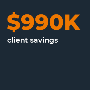 $990K client savings