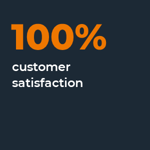 100 percent customer satisfaction