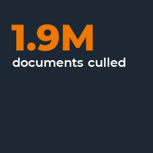 1.9 million documents culled