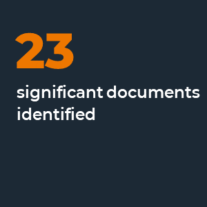 23 significant documents identified
