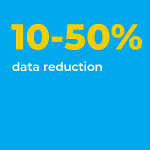 데이터 축소율 10-50%