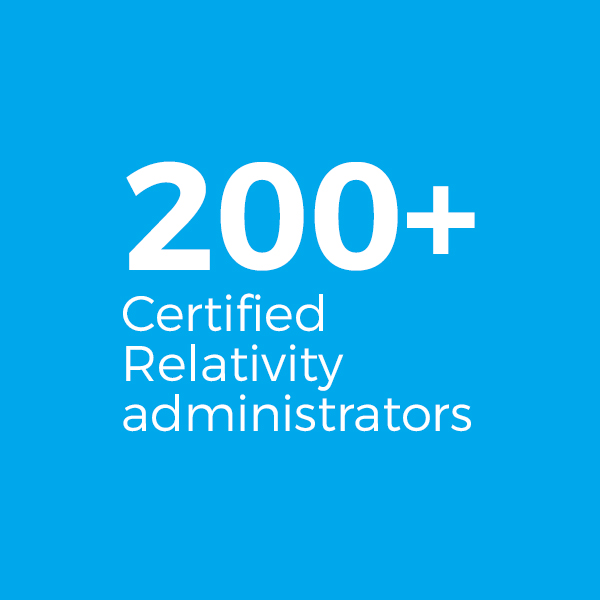 200+ certified relativity administrators