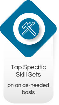 Top specific skill sets on an as-needed basis.