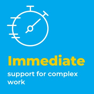 Immediate support for complex work
