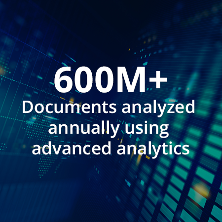 600 million+ documents analyzed