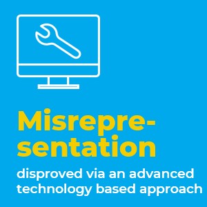 Misrepresentation identified via an advanced technology-based approach