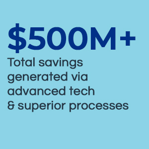 $500M+ total savings