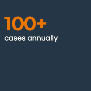 100+ cases annually