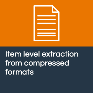 item level extraction from compressed formats
