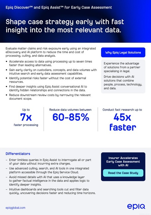 Cover of the Epiq Discover ECA Solution Brief