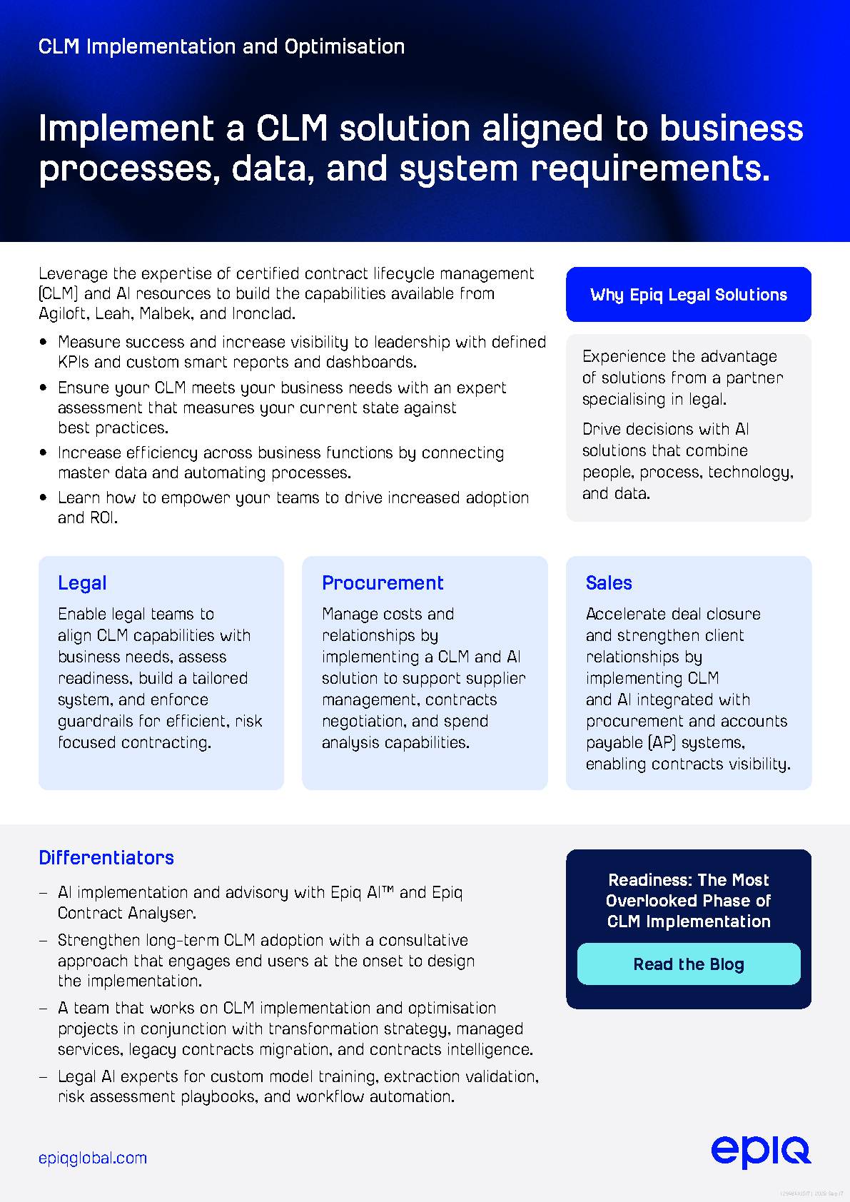 CLM Implementation Solution Brief