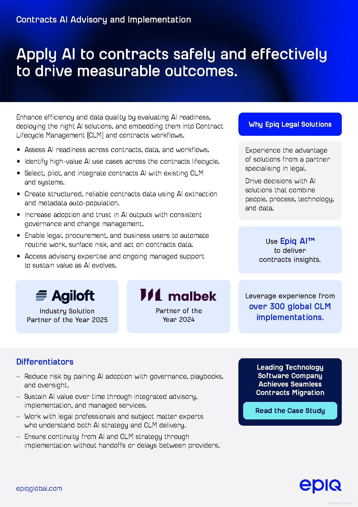 Contracts AI Advisory and Implementation Solution Brief