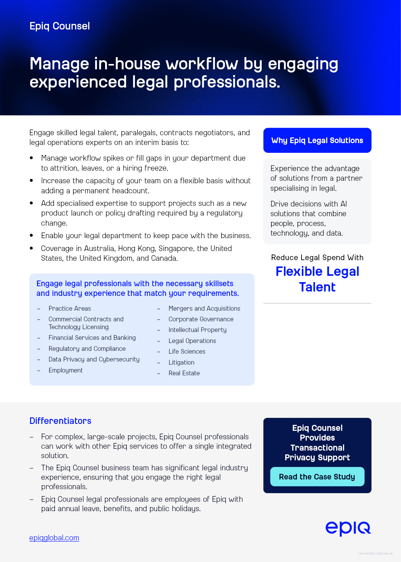 Epiq Counsel Solution Brief