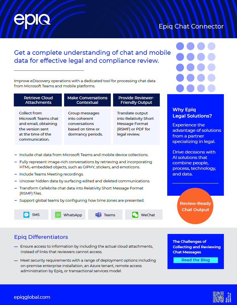 Epiq Chat Connector Solution Brief