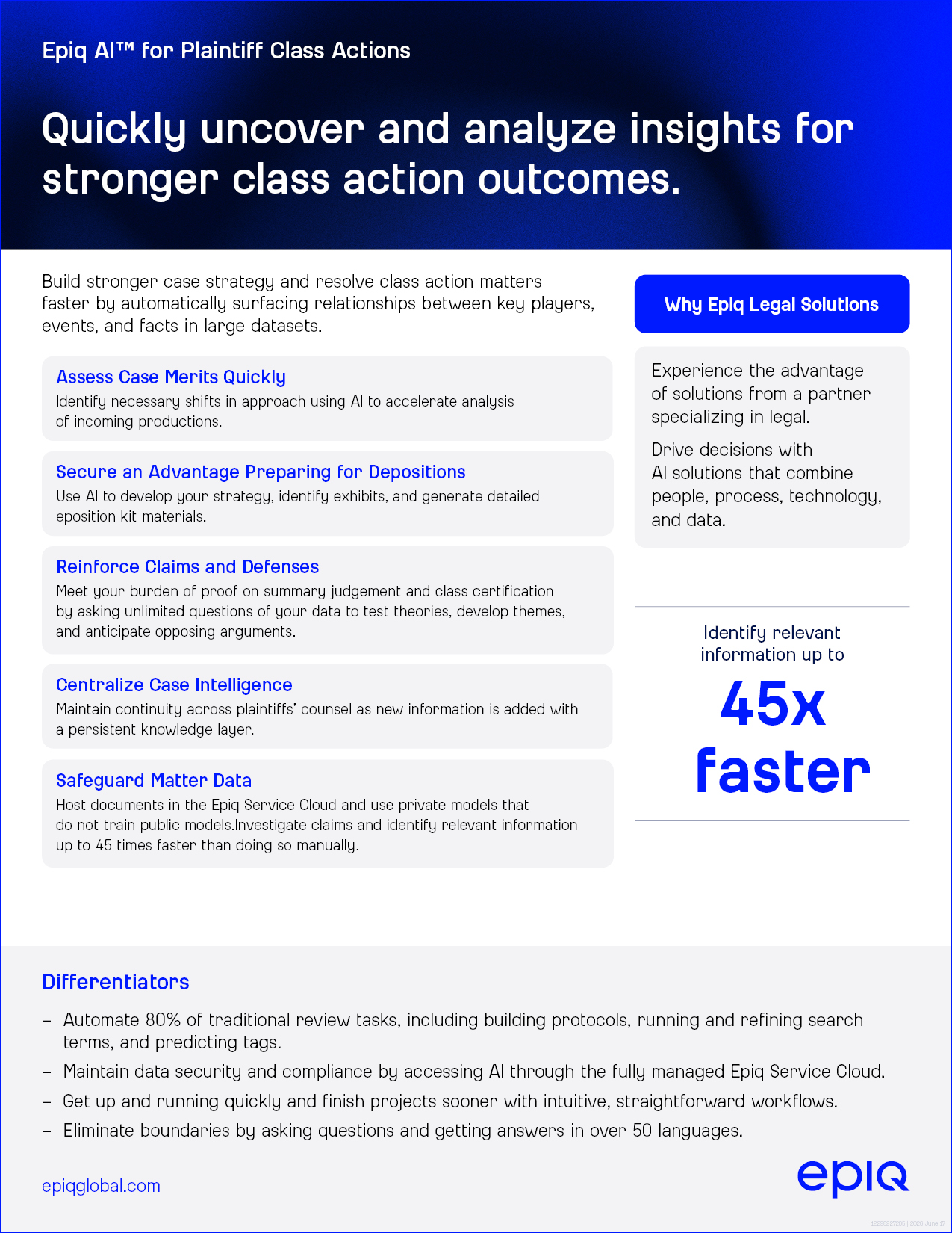 Solution Brief_Epiq AI Plaintiff Class Actions