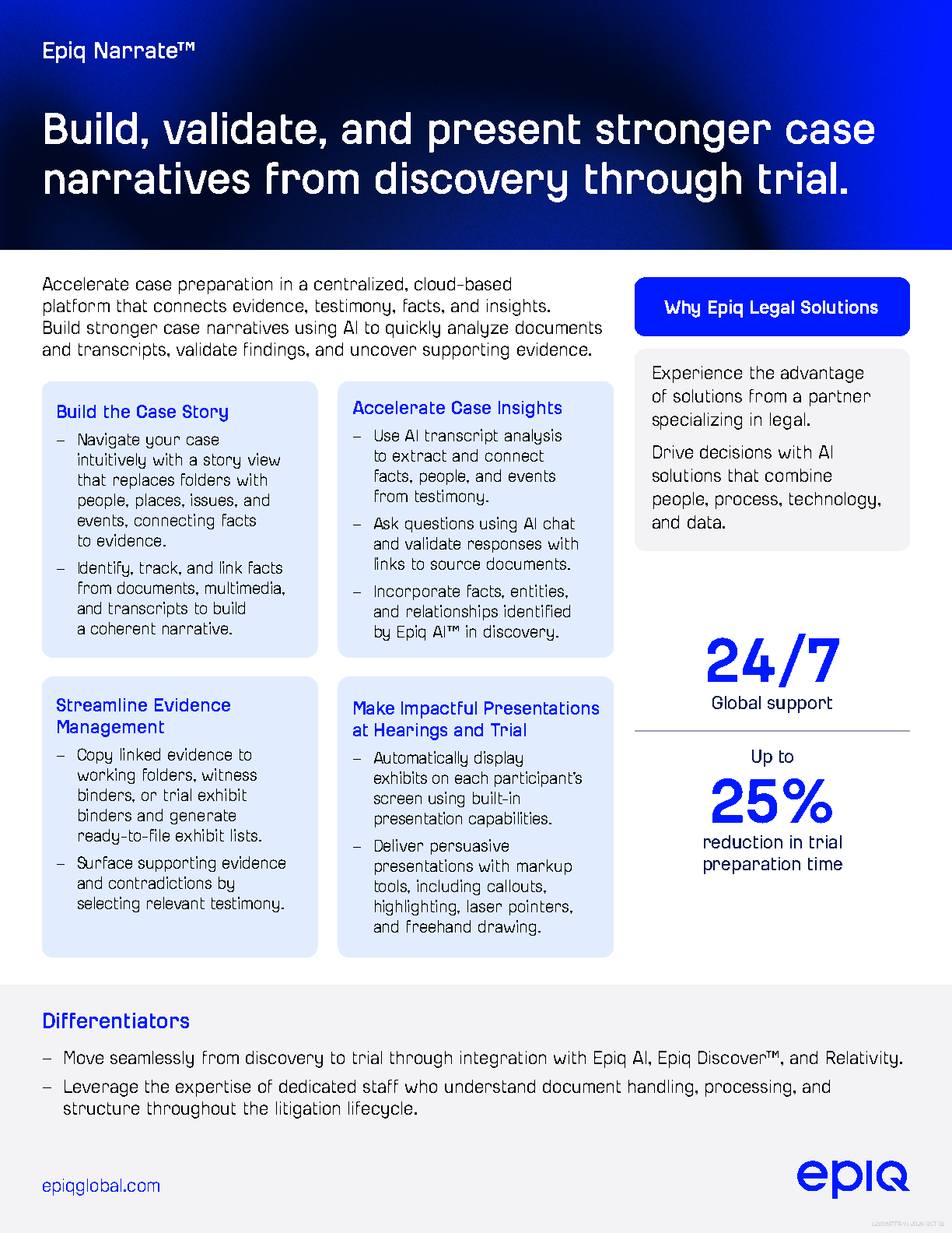 Cover of the Epiq Narrate Solution Brief