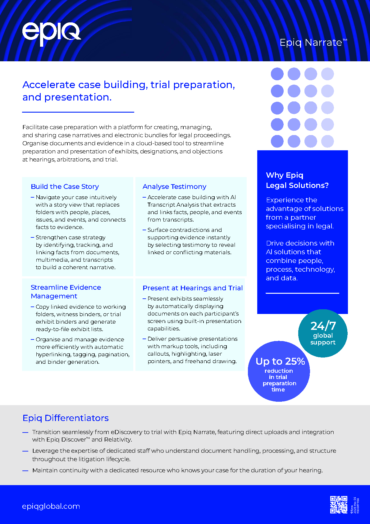 Cover of the Epiq Narrate Solution Brief