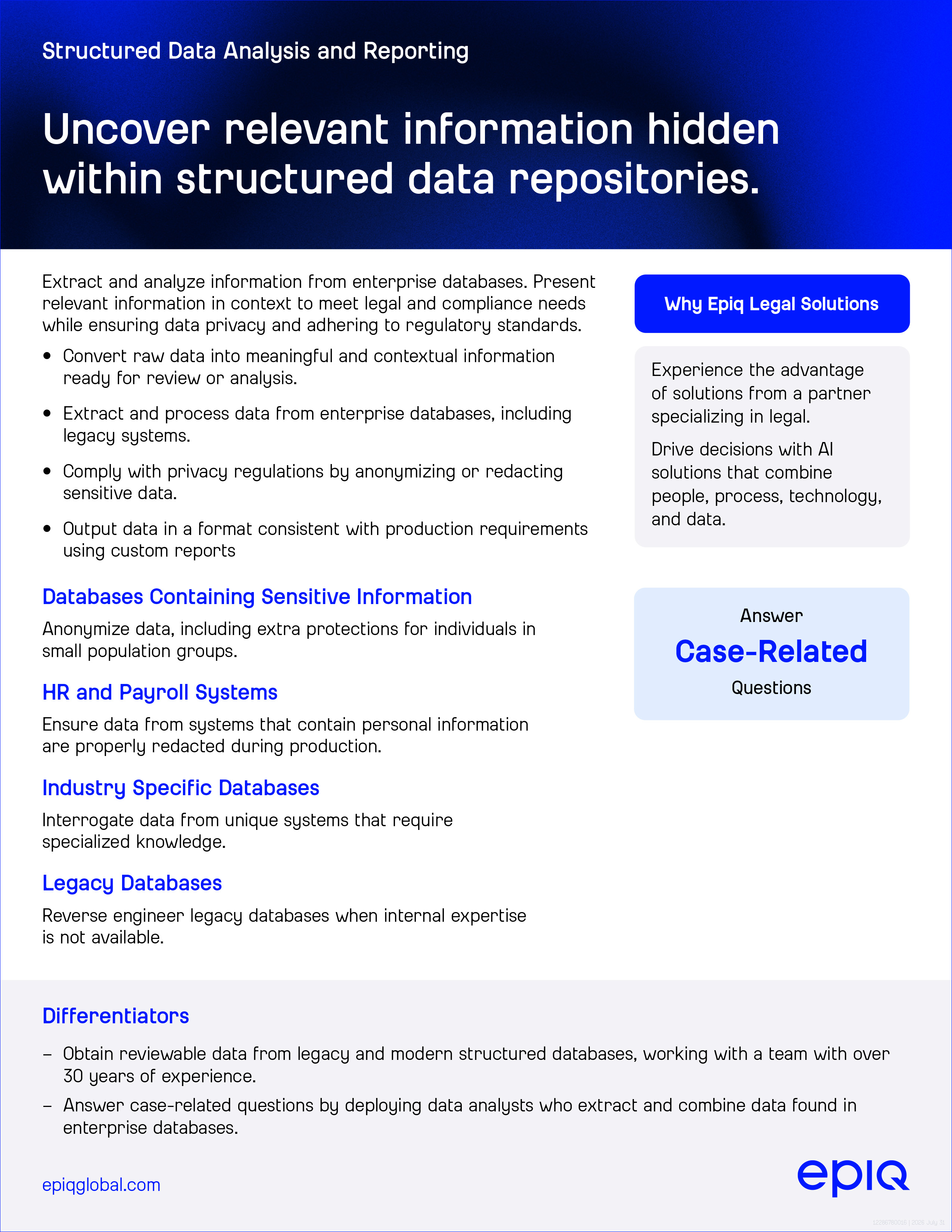 Structured Data Analysis Solution Brief