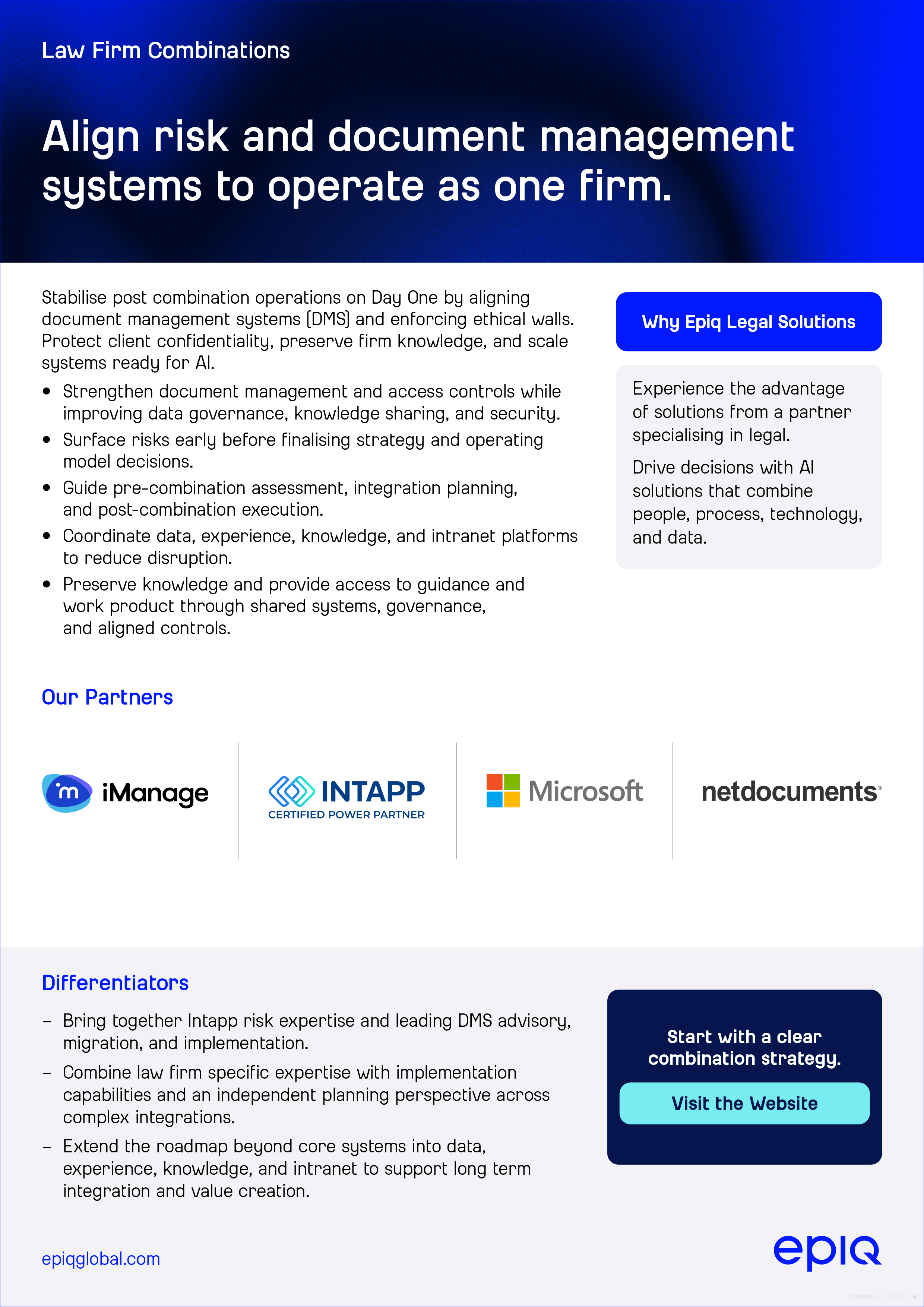 Law Firm Combinations Solution Brief