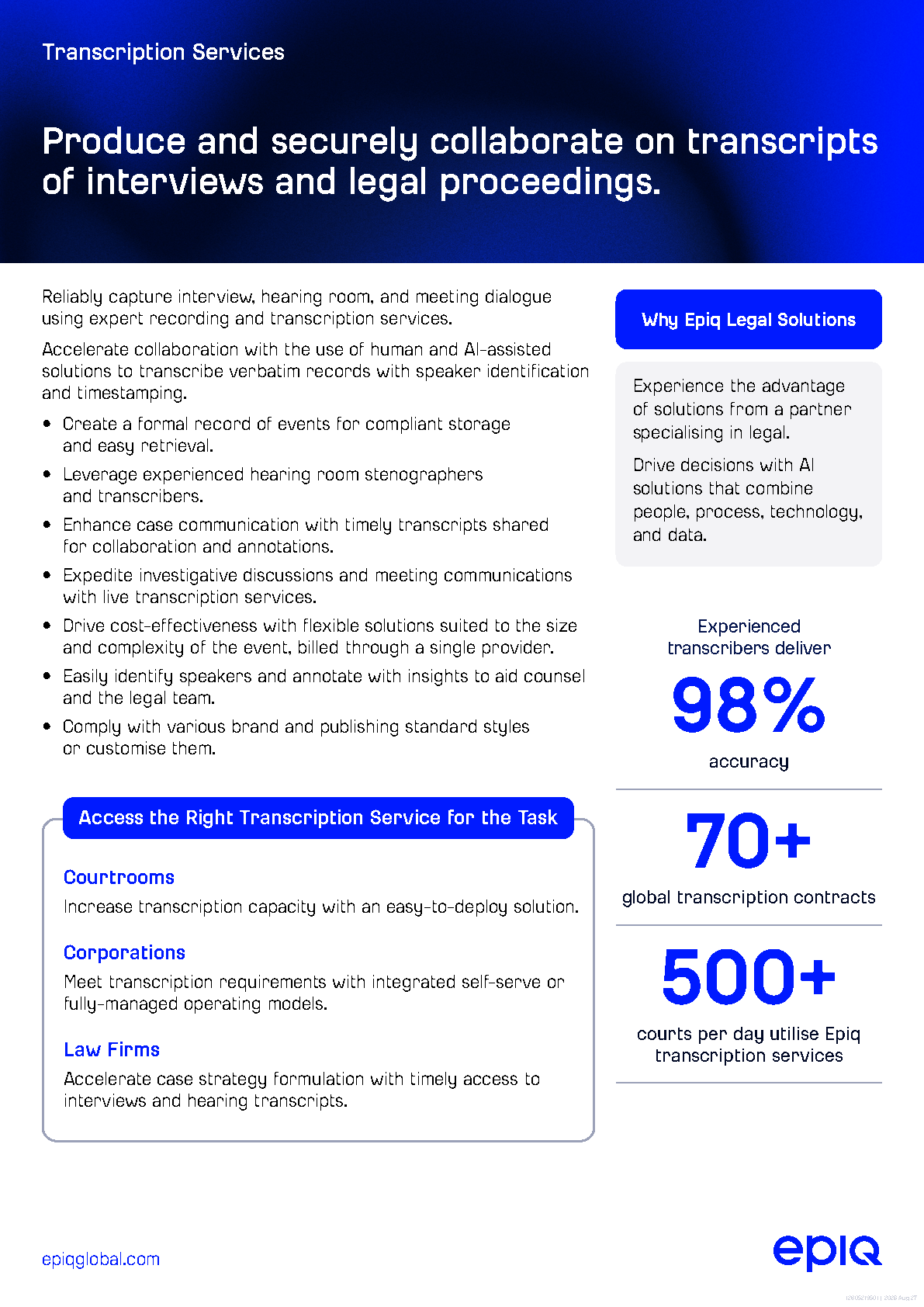 Transcription Services Solution Brief