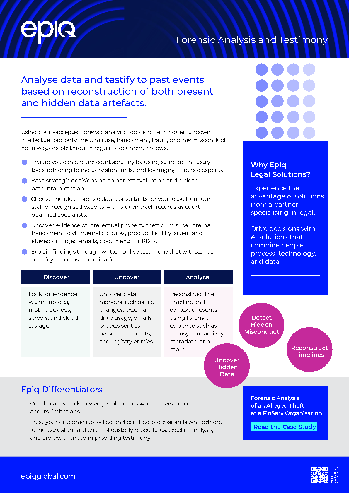 Forensic Analysis and Testimony Solution Brief