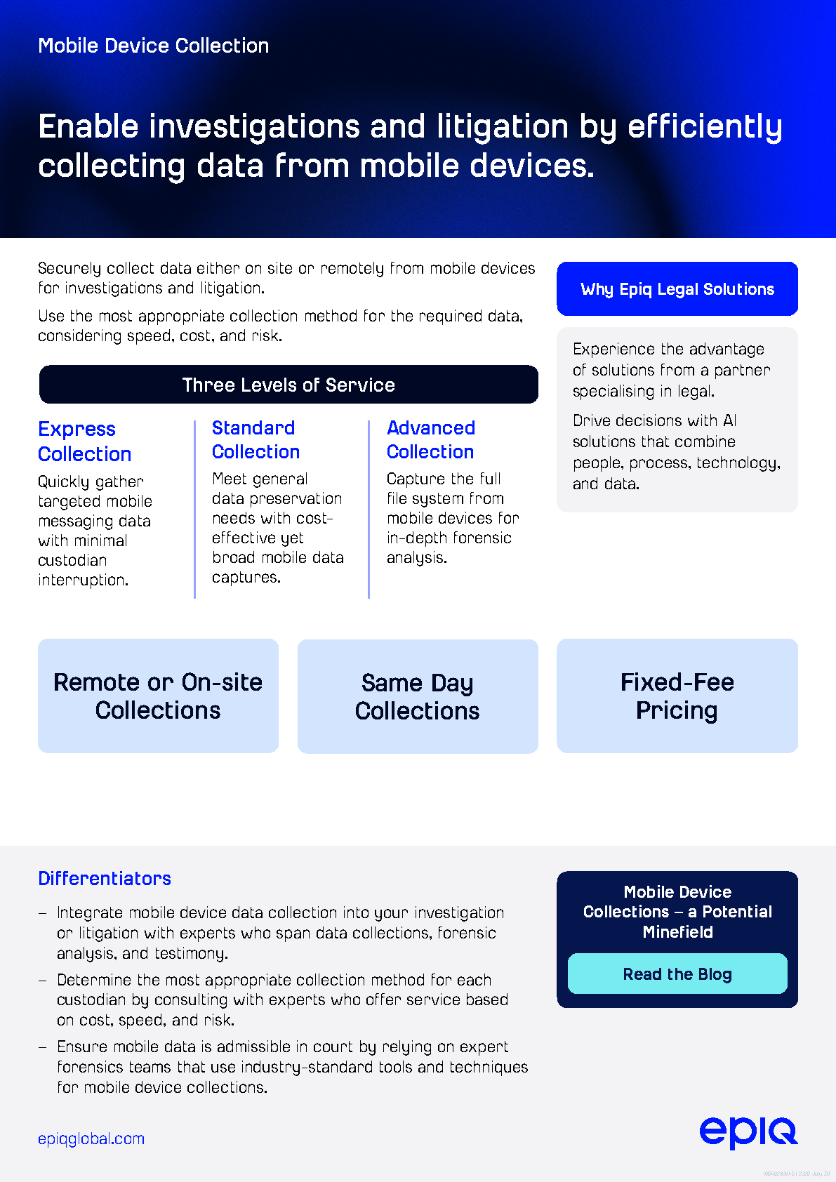 Mobile Device Collection Solution Brief