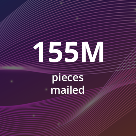 155 million pieces mailed