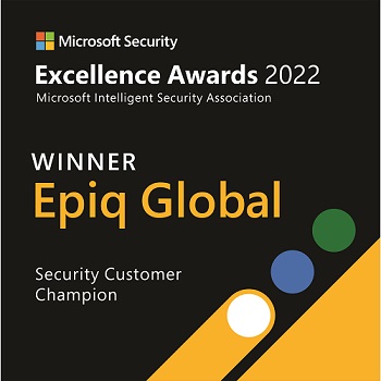 Microsoft Excellence Awards Winner 2022 Security Customer Champion