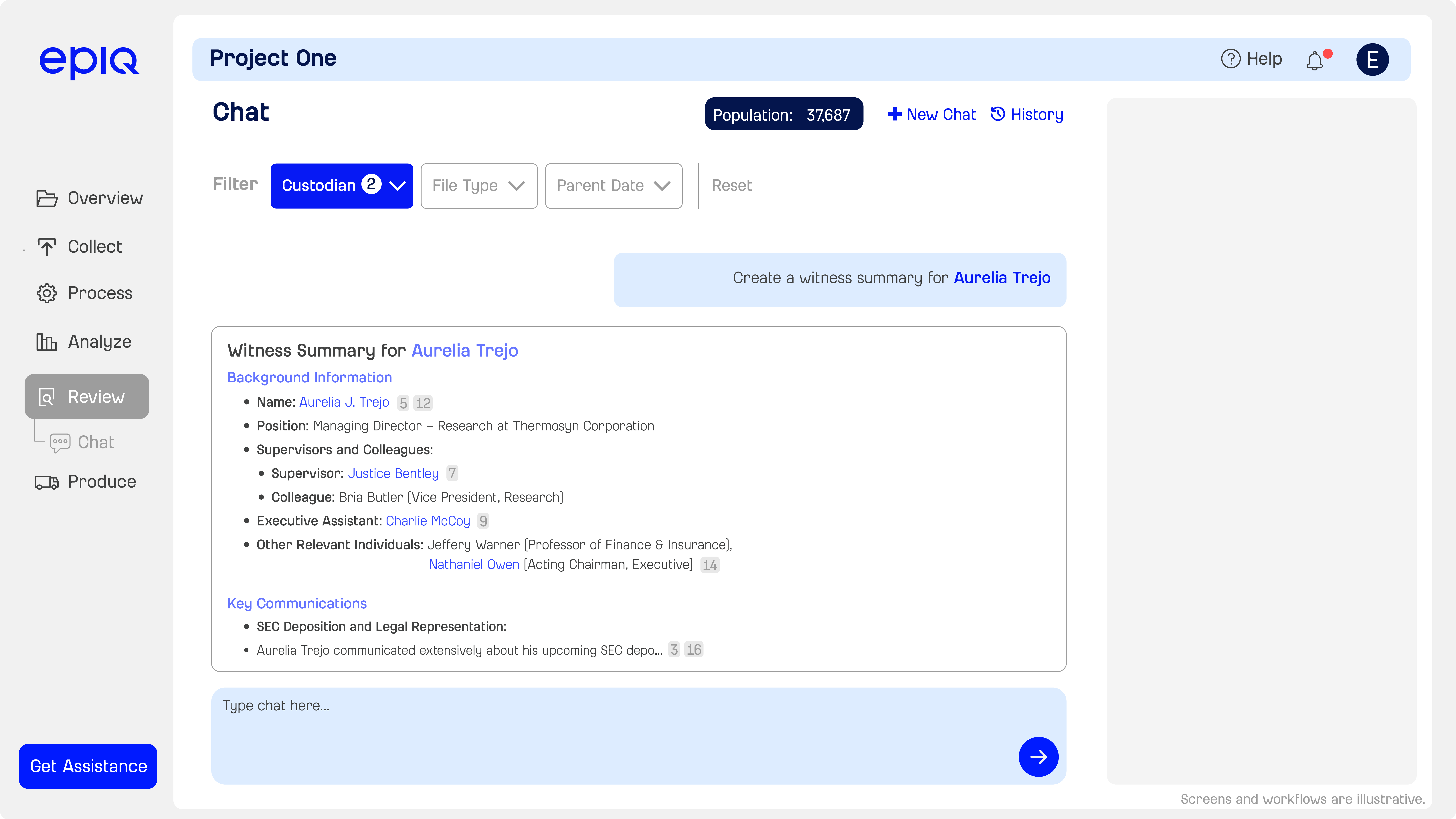 Epiq Discover-Create Timelines