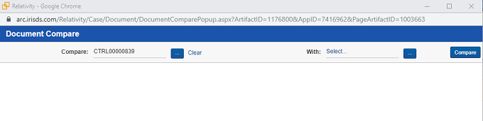Relativity Compare Document ID