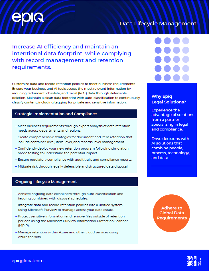 Date Lifecycle Management Solution Brief