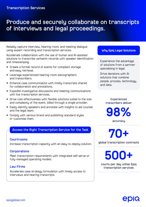 Transcription Services Solution Brief