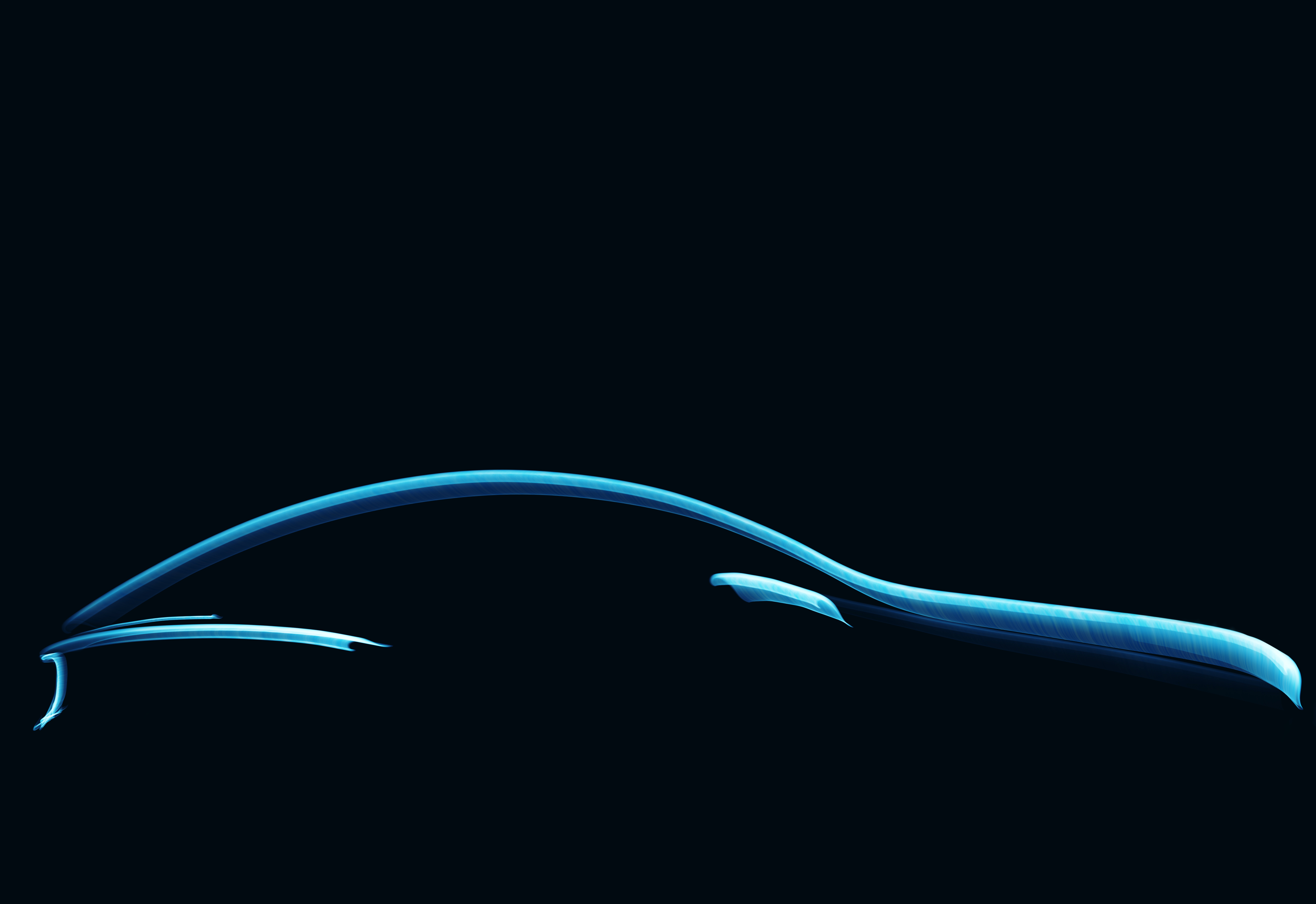 Sleek outline of a car.