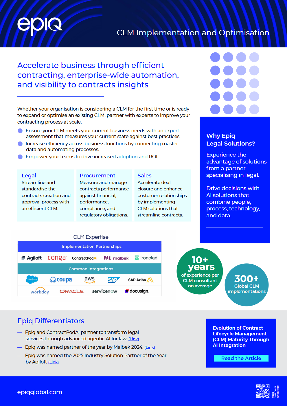 CLM Implementation or Optimization Solution Brief