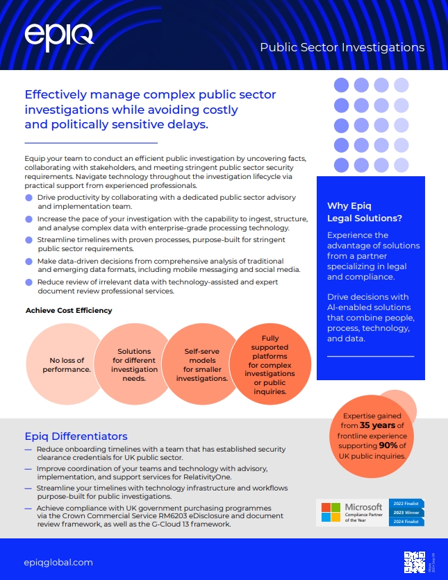 Public Sector Investigations Solution Brief