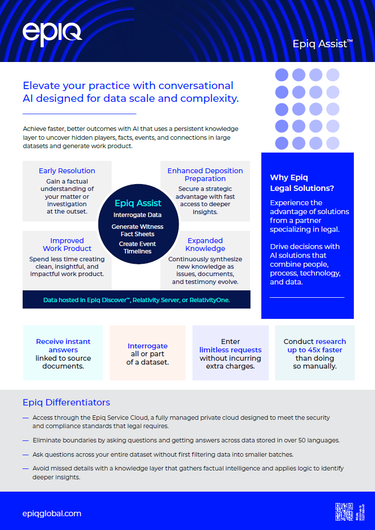 Epiq Assist Solution Brief