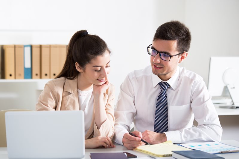 professional explaining payment and tax notes