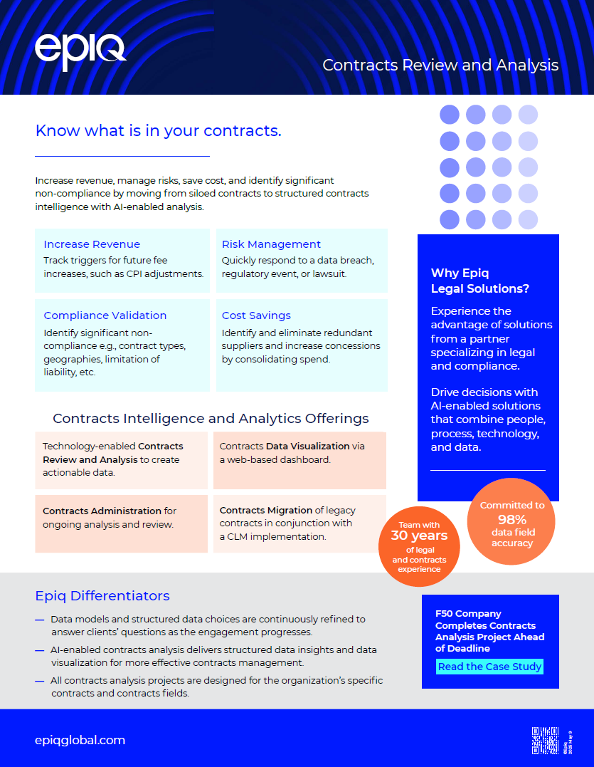 Contracts Review and Analysis Solution Brief