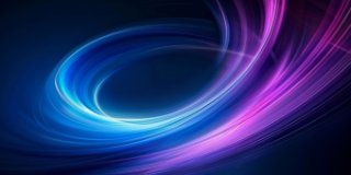 Blue and purple wavy lines over a black background