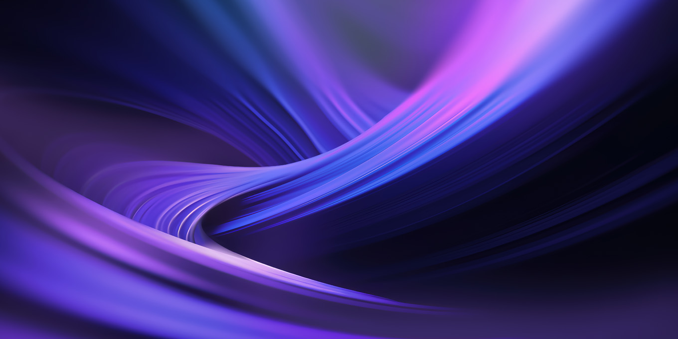Purple and blue wavy lines over a black background