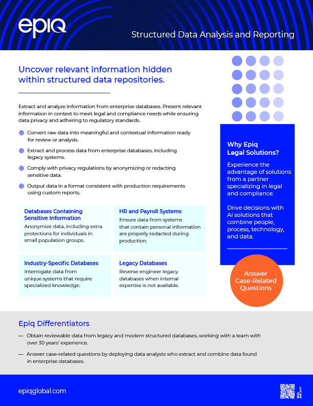 Structured Data Analysis Solution Brief