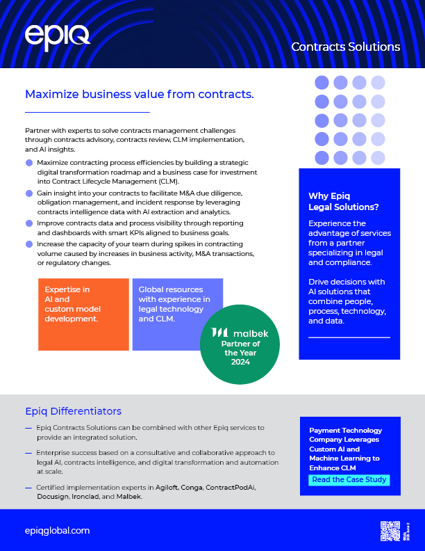 Contracts Solutions Solution Brief
