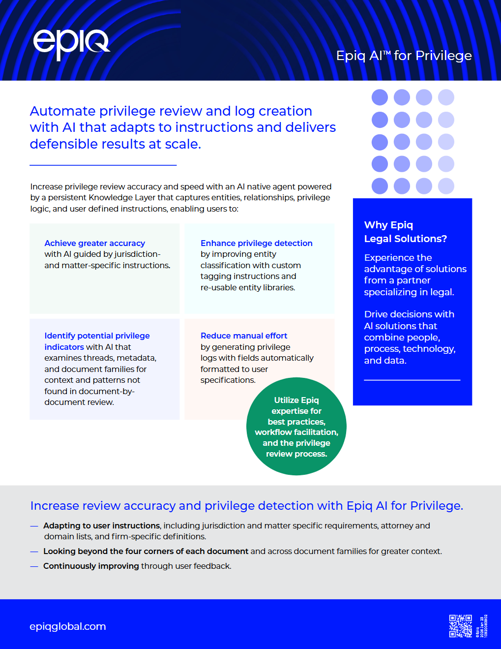 Epiq AI for Privilege Solution Brief