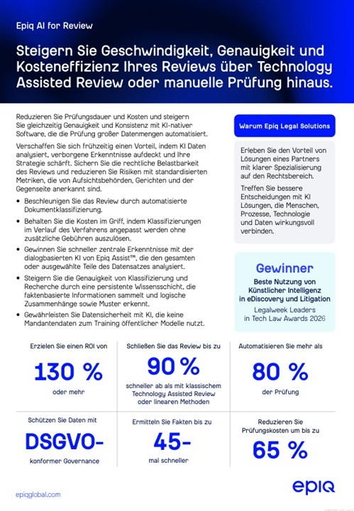 Epiq AI for Review Solution Brief