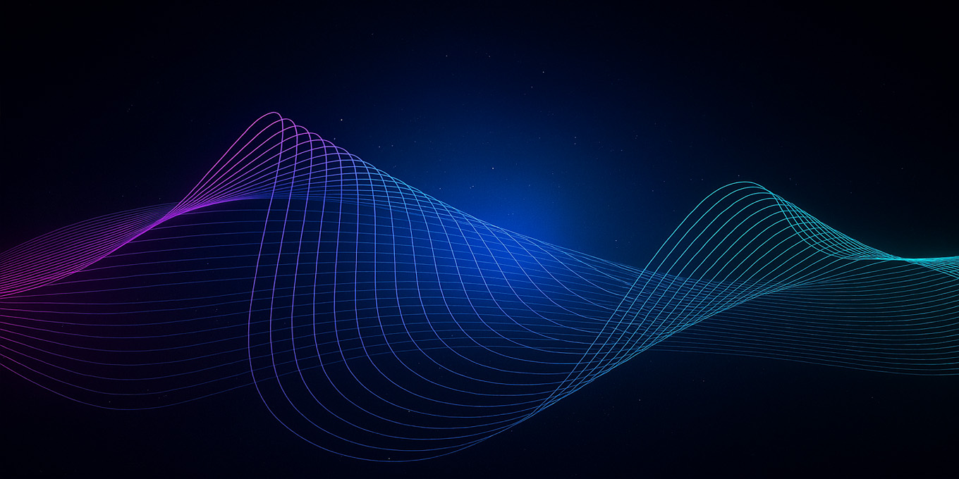 Purple wavy lines with blue background